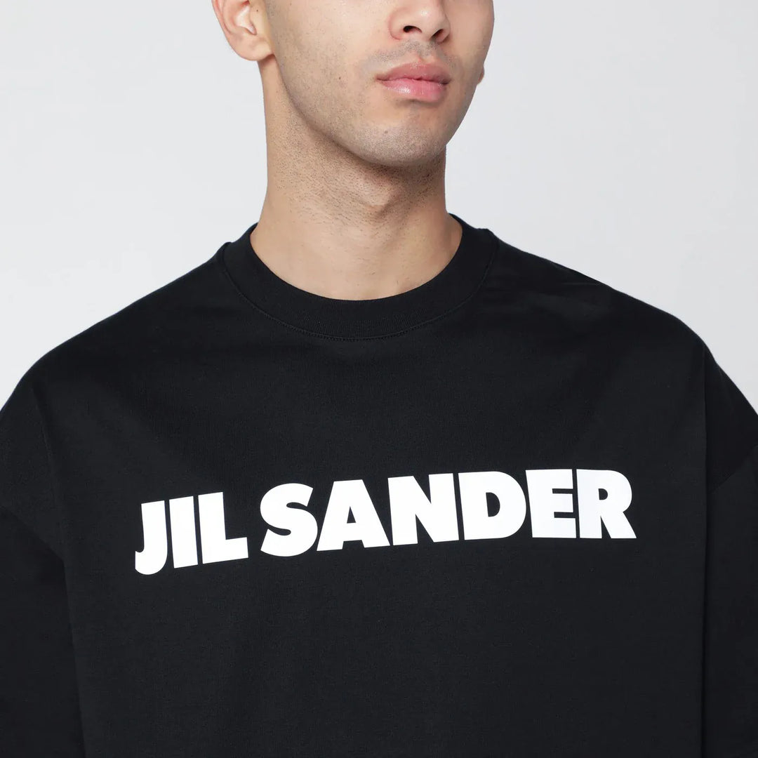 Jil Sander - Black boxy T-shirt with logo Brand Shirts &amp; Tops