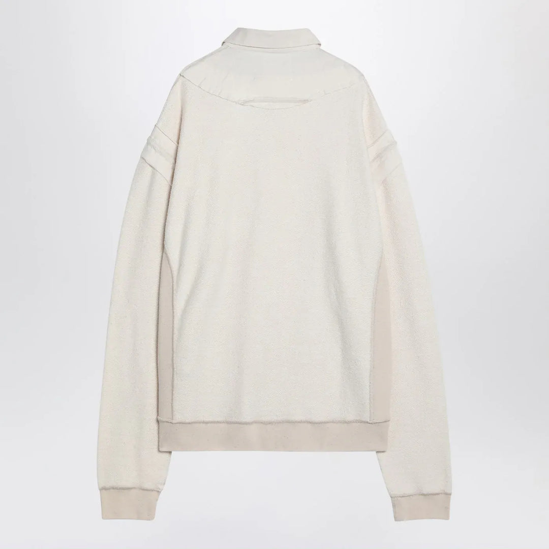 Maison Margiela - Distressed-effect ecru sweatshirt Brand Shirts &amp; Tops