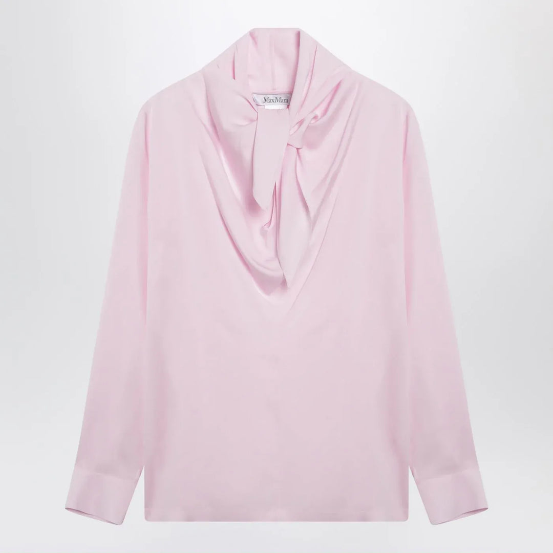 Max Mara - Pink blouse in silk charmeuse Brand Shirts &amp; Tops 40  IT