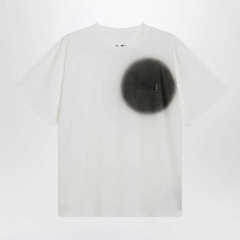 MM6 Maison Margiela - White T-Shirt With Spray Print Brand Shirts & Tops M