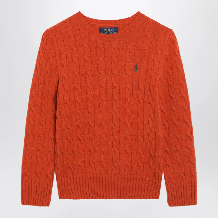 Polo Ralph Lauren - Orange Cable-Knit Wool and Cashmere Sweater Brand Shirts &amp; Tops M