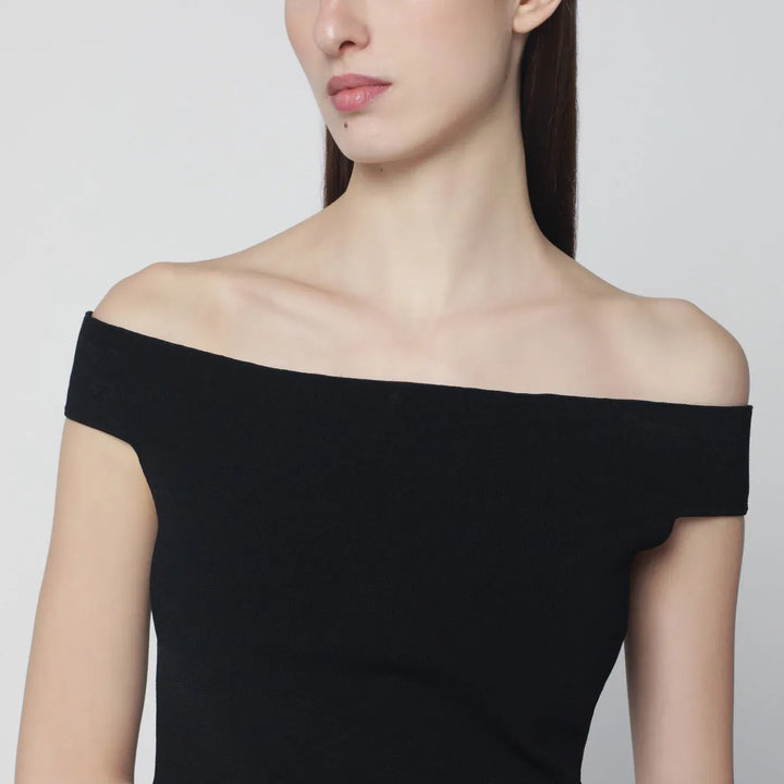 SIMKHAI - Black rayon-blend top Brand Shirts &amp; Tops
