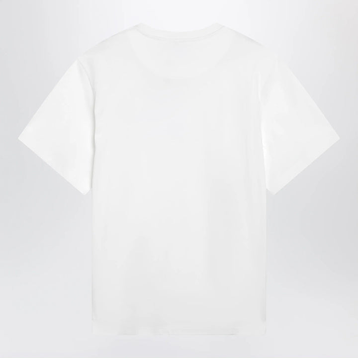 The Attico - Oversized cotton jersey T-shirt with cutout hem, white Brand Shirts &amp; Tops