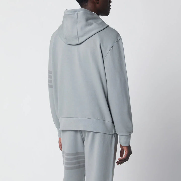 Thom Browne - Grey cotton hooded sweatshirt Brand Shirts &amp; Tops
