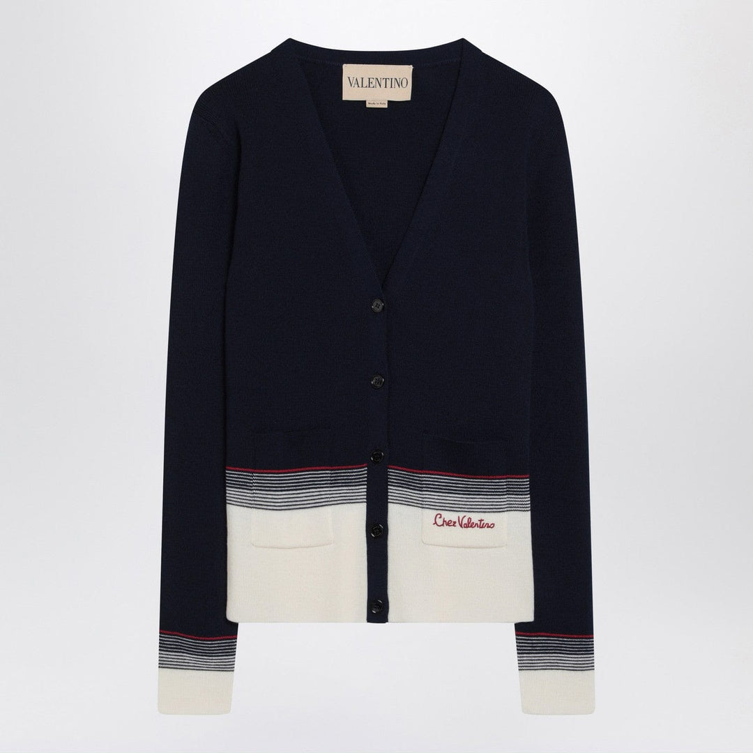 Shirts & Tops S Valentino - Cardigan with Chez Valentino embroidery in wool Brand
