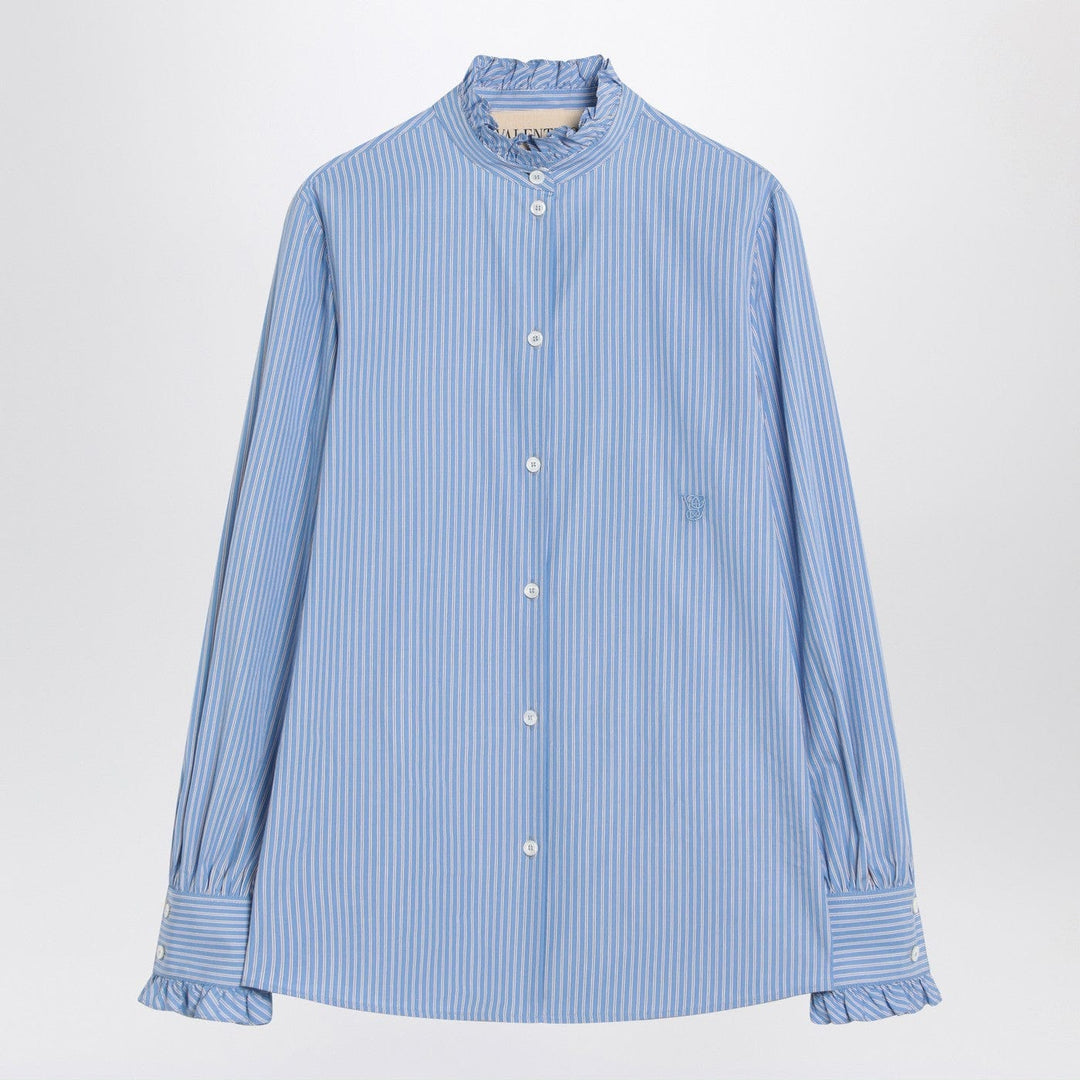 Shirts & Tops 38  IT Valentino - Light blue striped shirt in cotton Brand