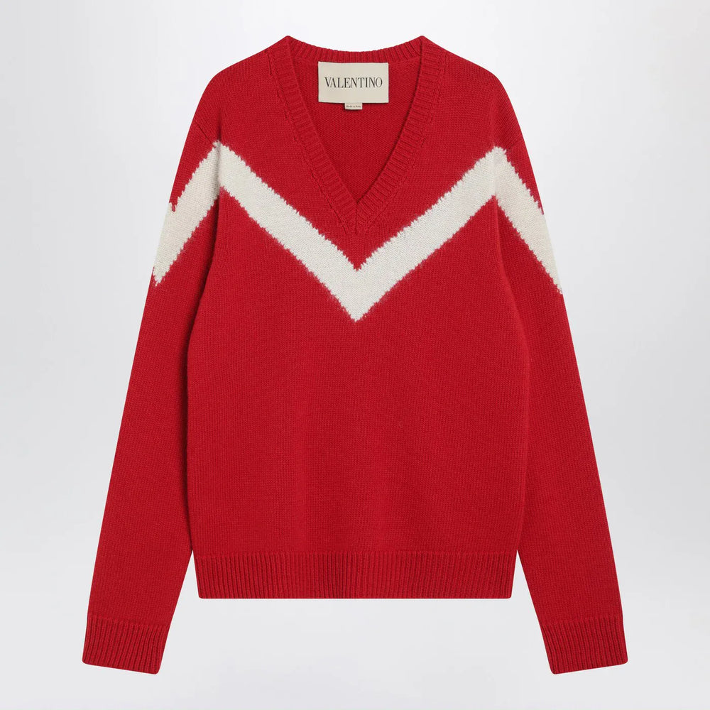 Valentino - Red sweater with Vlogo on bow Brand Shirts & Tops L