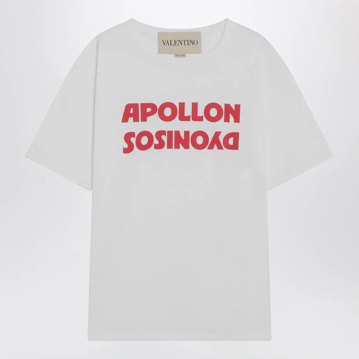 Valentino - White T-shirt with Apollon/Dionysos print Brand Shirts &amp; Tops L