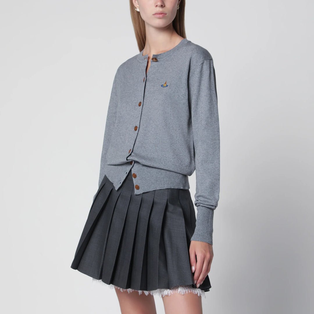 Vivienne Westwood - Bea cotton and cashmere cardigan in dark grey Brand Shirts &amp; Tops XS