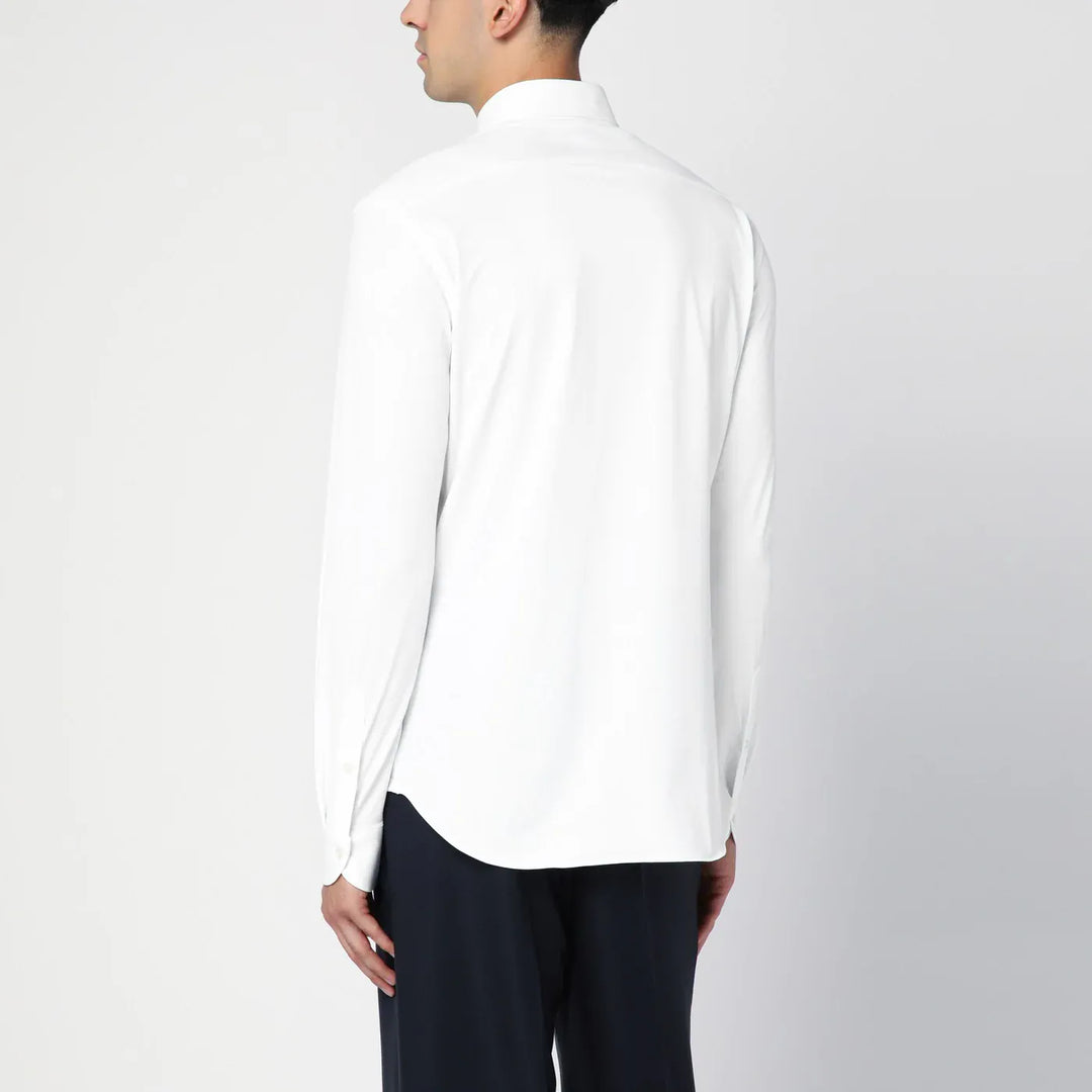 XACUS - White slim-fit twill Active shirt Brand Shirts &amp; Tops 43