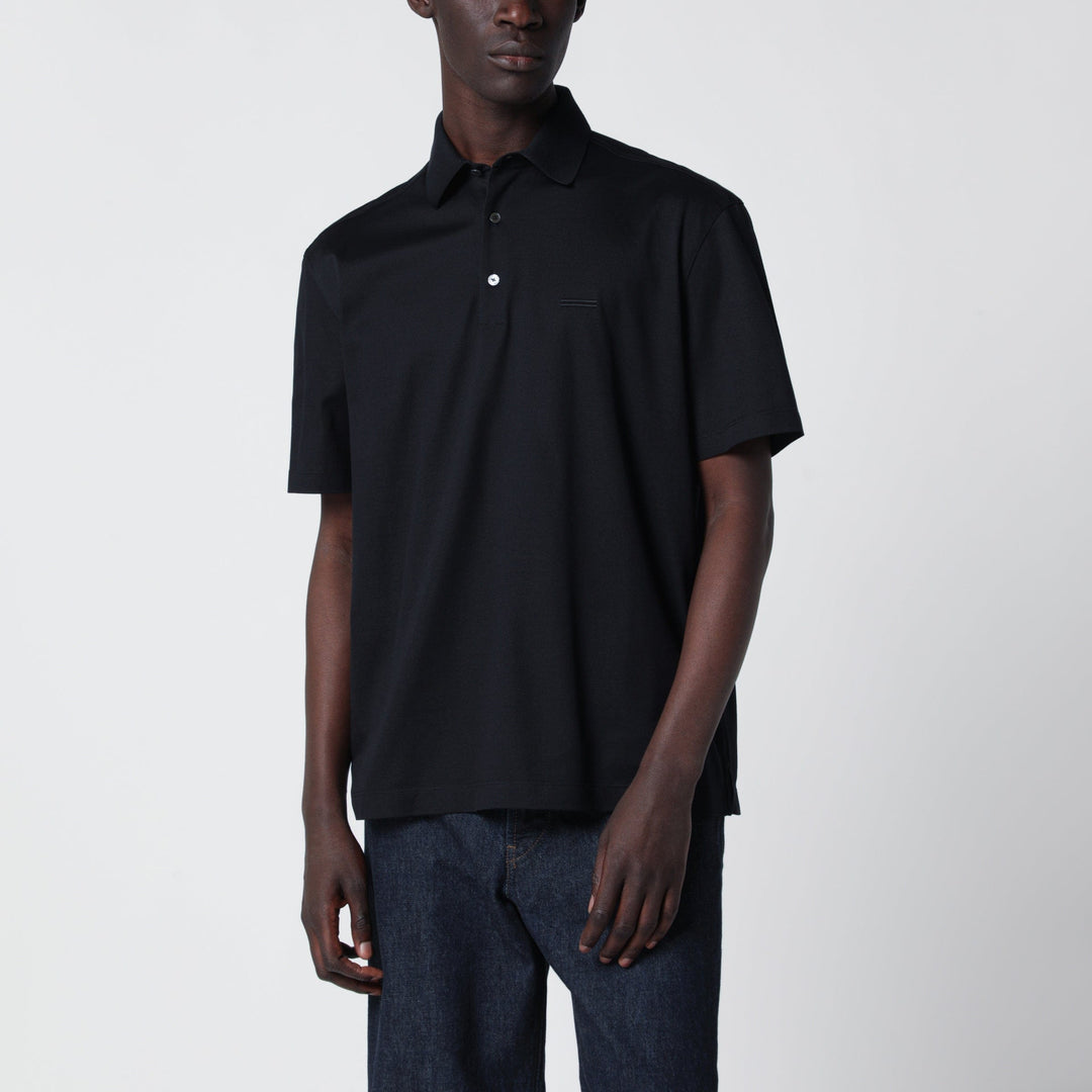 Shirts &amp; Tops ZEGNA - Navy blue cotton polo Brand