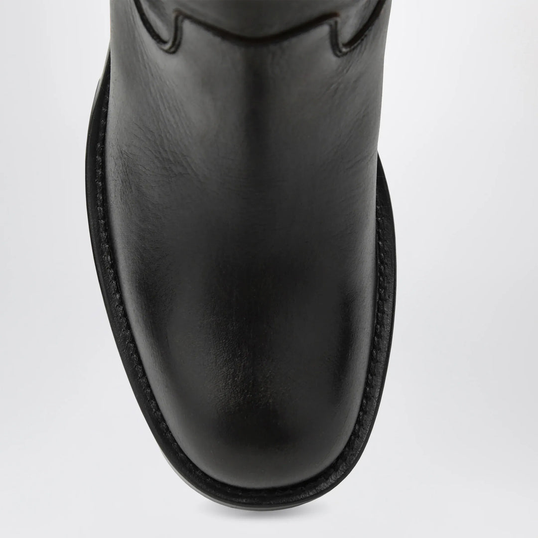 Chloé - Dakota knee-high biker boots in black leather Brand Shoes