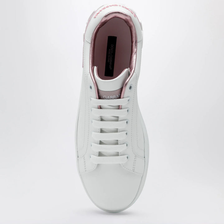 Dolce&amp;Gabbana - Portofino white/pink leather sneakers Brand Shoes