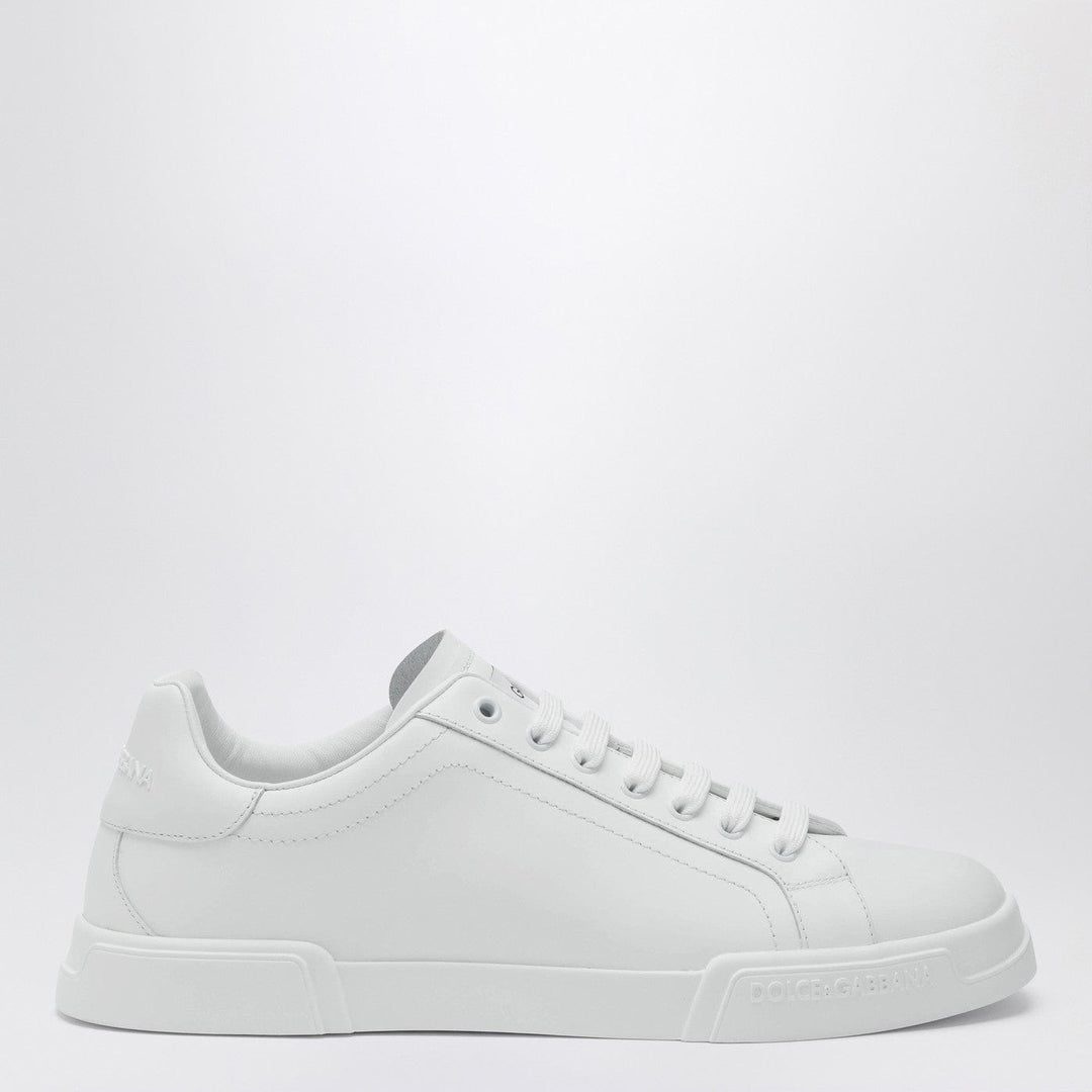 Shoes Dolce&Gabbana - White Portofino sneakers in leather Brand