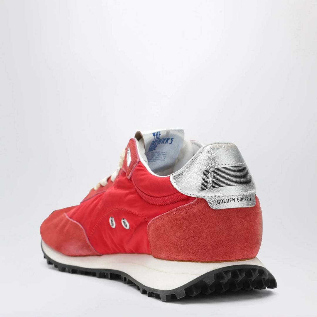 Golden Goose - Red/silver Marathon sneakers in nylon and suede Brand Shoes
