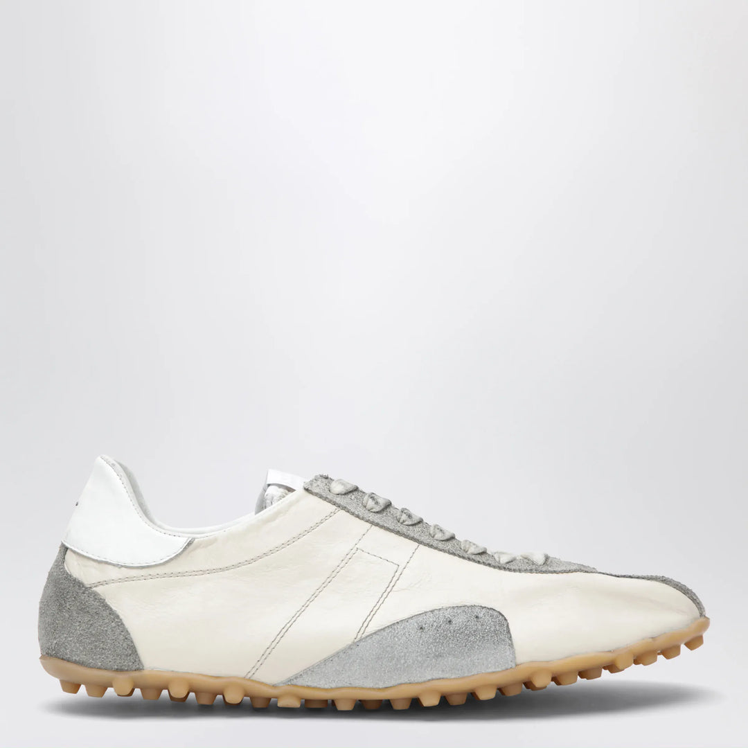 Maison Margiela - Sprinters Sneakers In Cream Leather And Vintage Suede Brand Shoes 41 IT