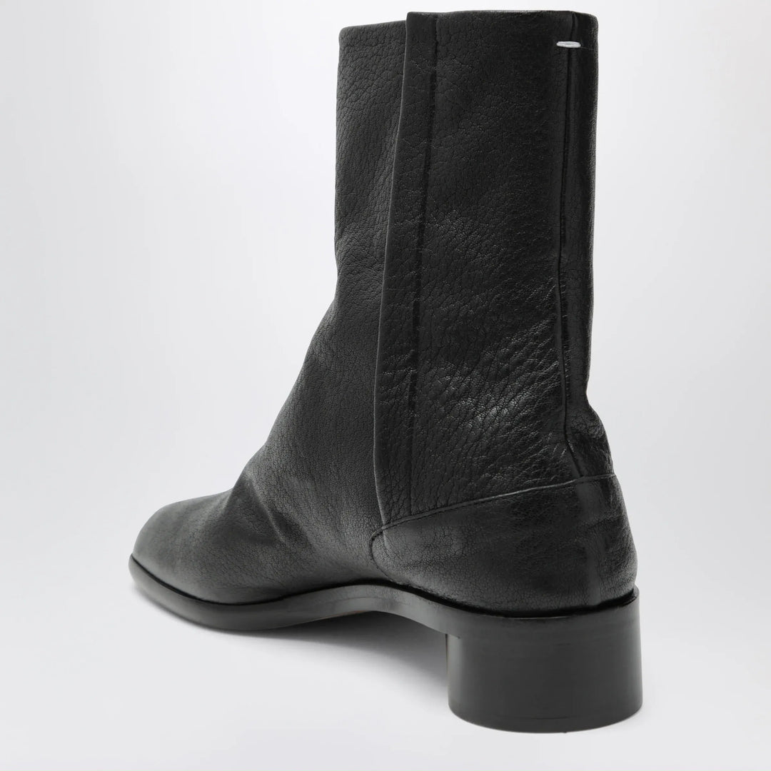 Maison Margiela - Tabi leather ankle boots in black Brand Shoes