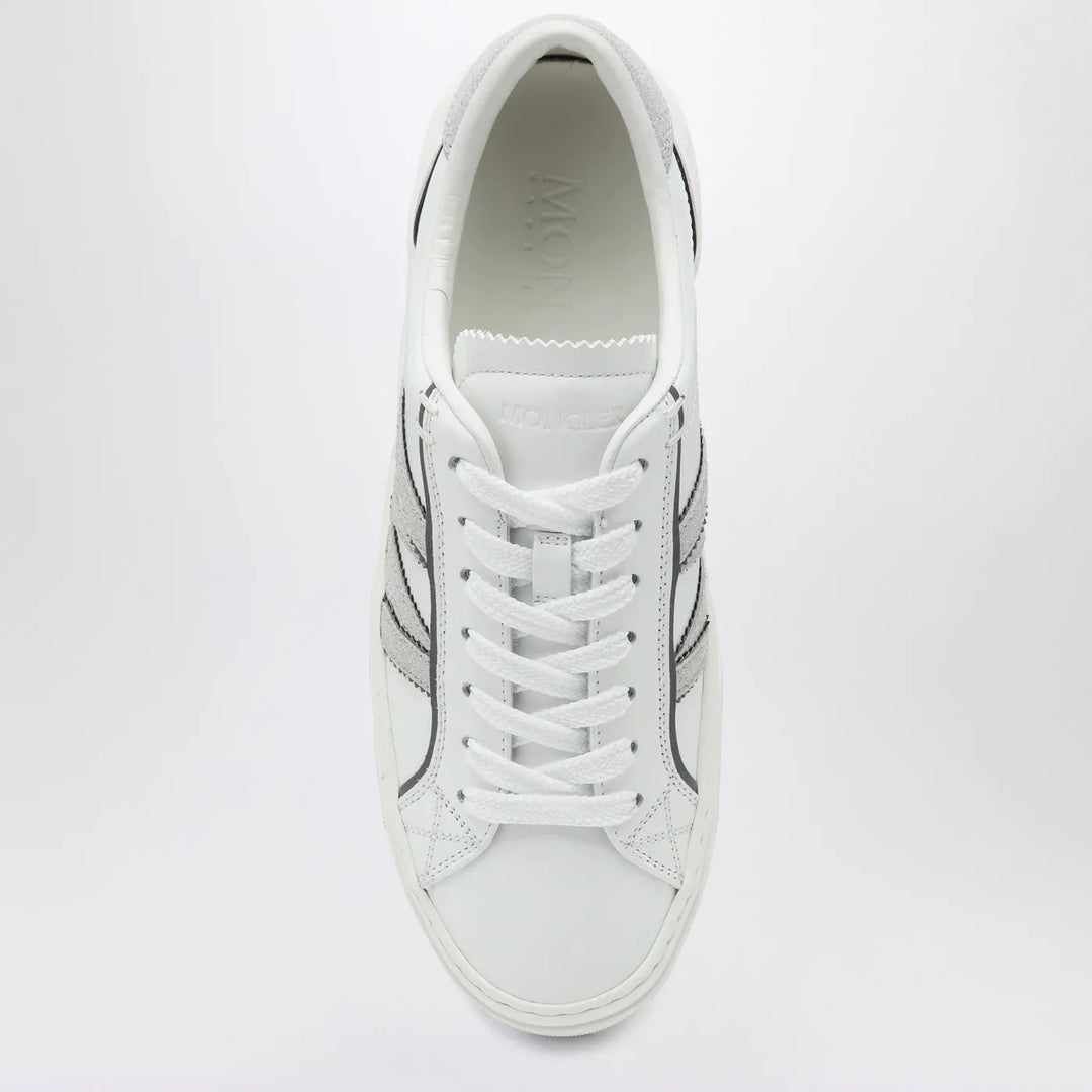 Moncler - White leather Monaco2 Sneakers Brand Shoes