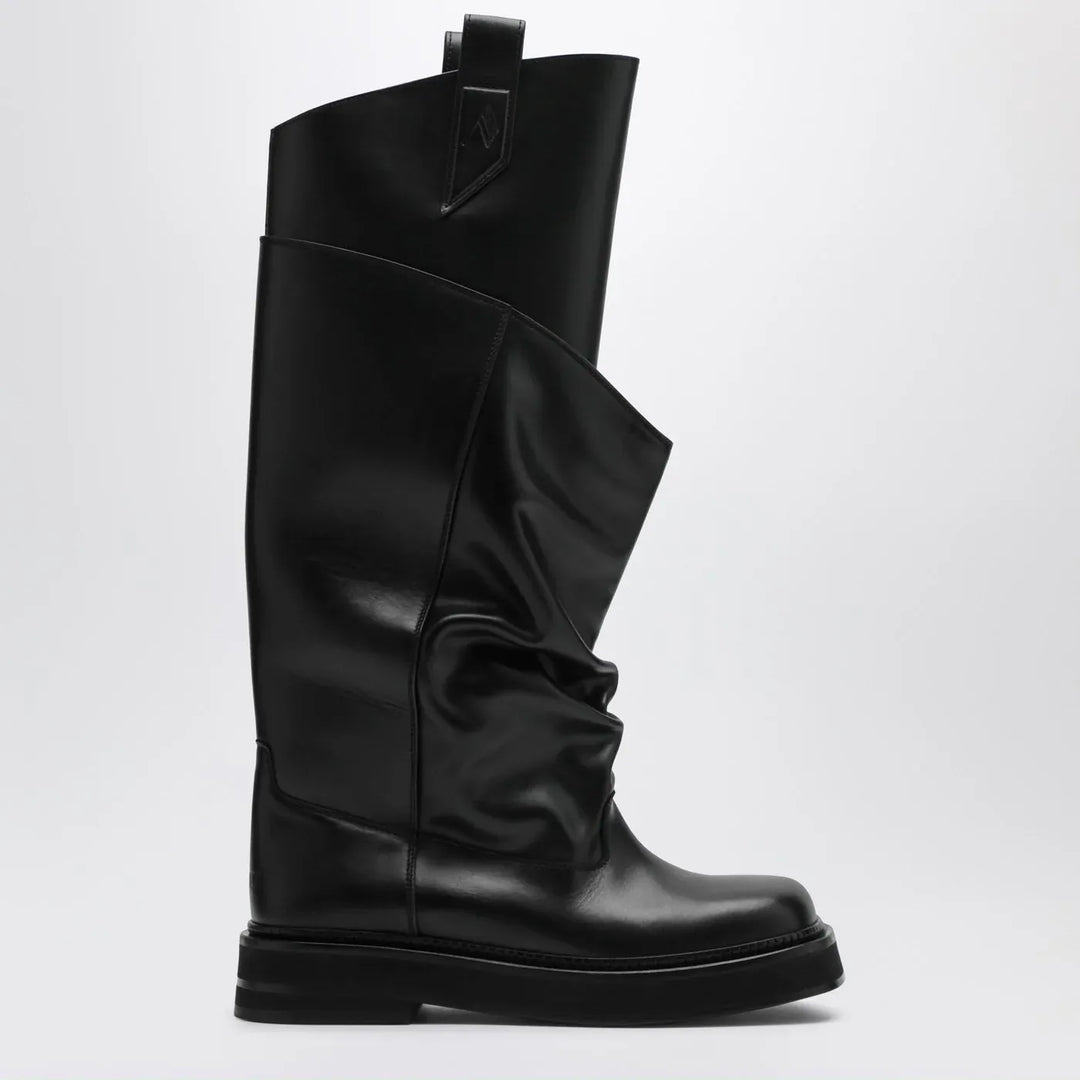 The Attico - Black leather La Passeggiata boots Brand Shoes 36 IT