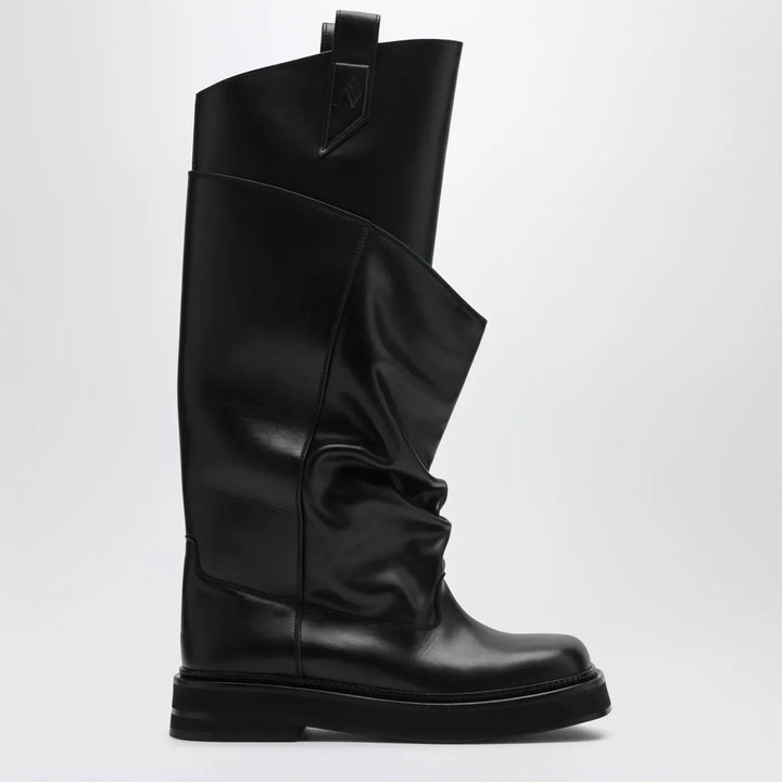 The Attico - Black leather La Passeggiata boots Brand Shoes 36 IT