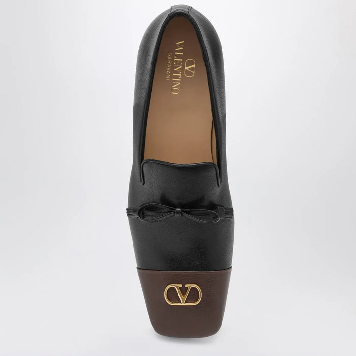 Valentino Garavani - Babouchoes VLogo Loafers in Leather Brand Shoes