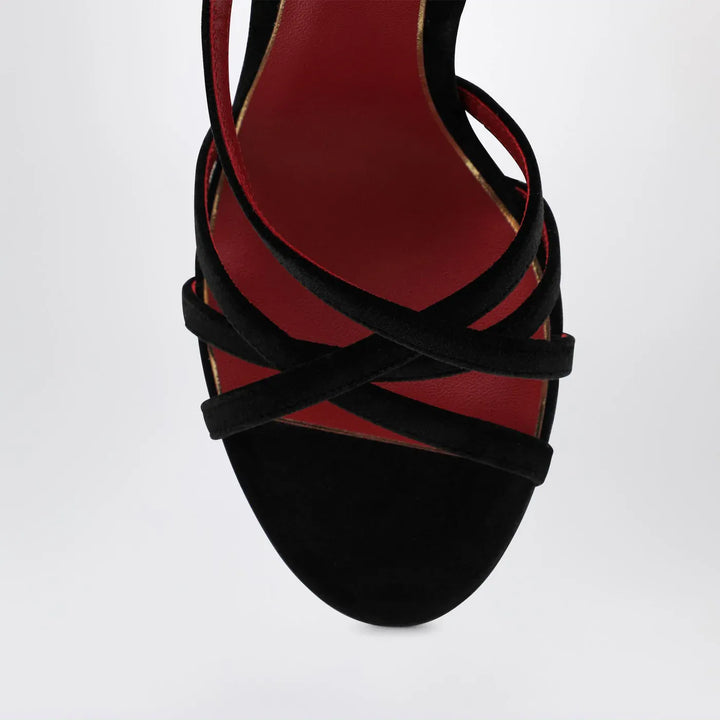 Valentino Garavani - Fetishique black velvet sandal Brand Shoes