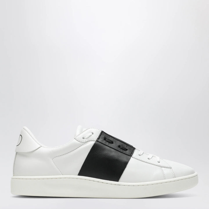 Valentino Garavani - Open Royco nappa calfskin sneakers in white/black Brand Shoes 39 IT