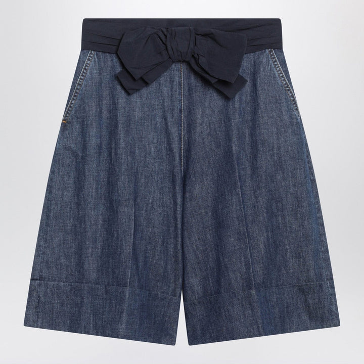 Shorts Valentino - Denim bermuda shorts with oversized bow Brand
