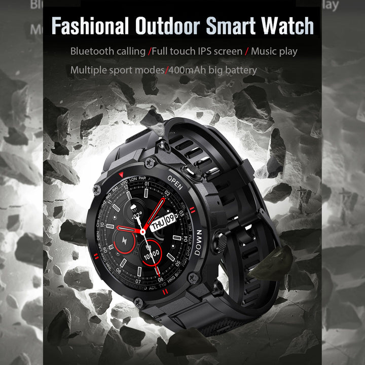 Italian Luxury Group Smart Watches Black Fashion Combat Bluetooth Calls Doctor Smartwatch Full Touch Screen Music Play Brand