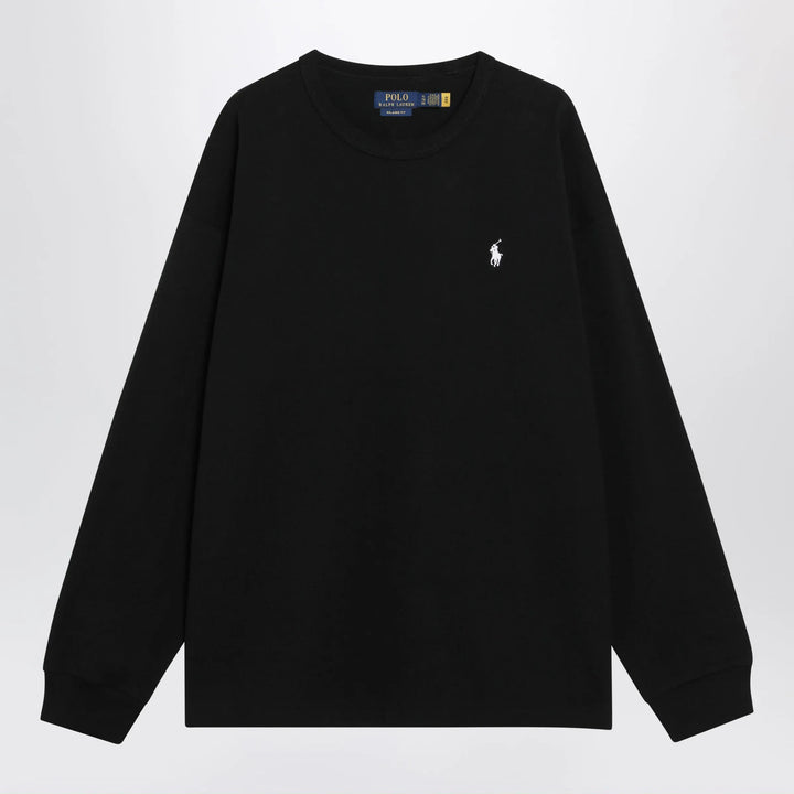 Polo Ralph Lauren - Black cotton Relaxed-Fit crewneck sweatshirt Brand Sweatshirt S