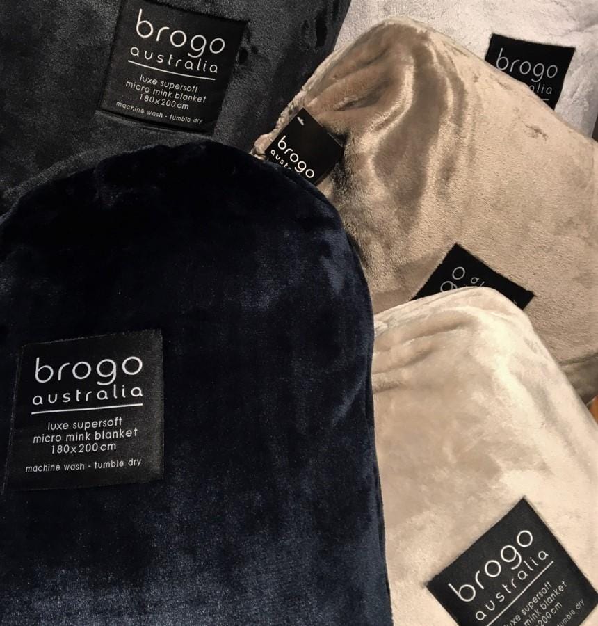 Brogo Throws Brogo Microfibre Supersoft Throw Blush Brand