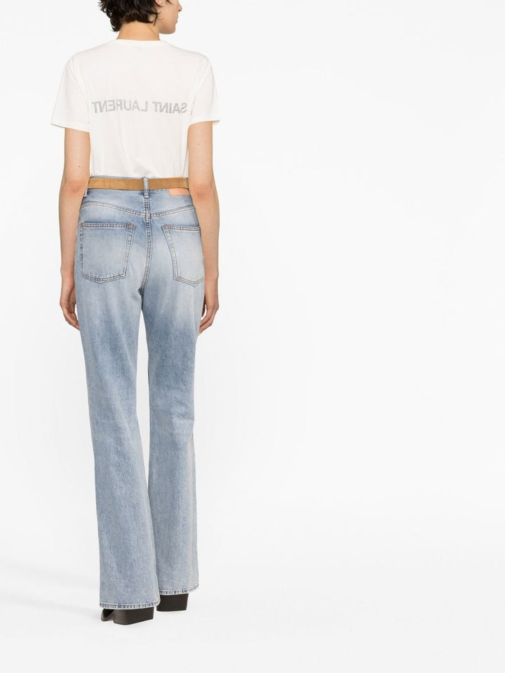 Saint Laurent Topwear Saint Laurent T-shirts and Polos White Saint Laurent T-shirts and Polos White Brand