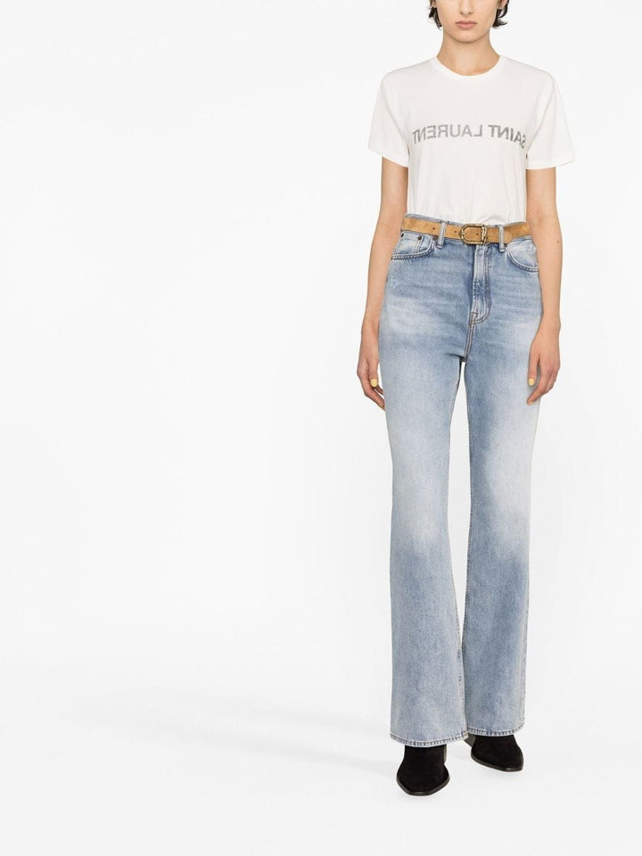 Saint Laurent Topwear Saint Laurent T-shirts and Polos White Saint Laurent T-shirts and Polos White Brand