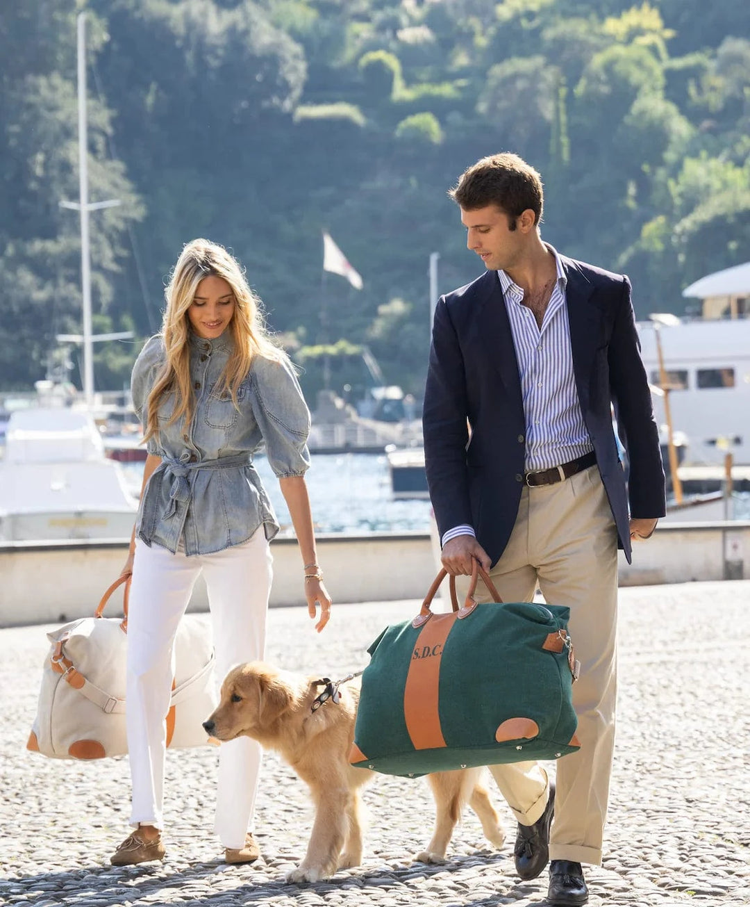 My Style Bags Travel Bags My Style Bags Harvard Stripe Duffel Travel Bag - Sand My Style Bags Personilised Harvard Stripe Duffel Travel Bag - Sand Brand