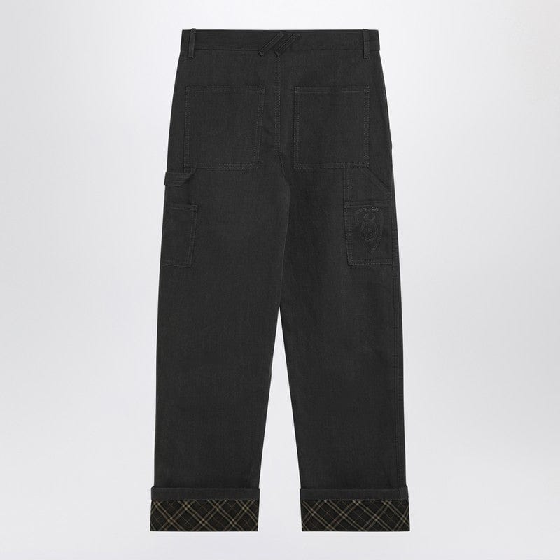 Burberry Trousers Burberry Black trousers with Check pattern lapels Burberry Black trousers with Check pattern lapels Brand