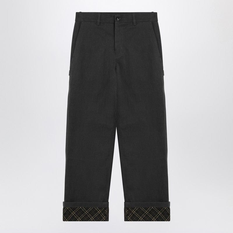 Burberry Trousers Burberry Black trousers with Check pattern lapels Burberry Black trousers with Check pattern lapels Brand