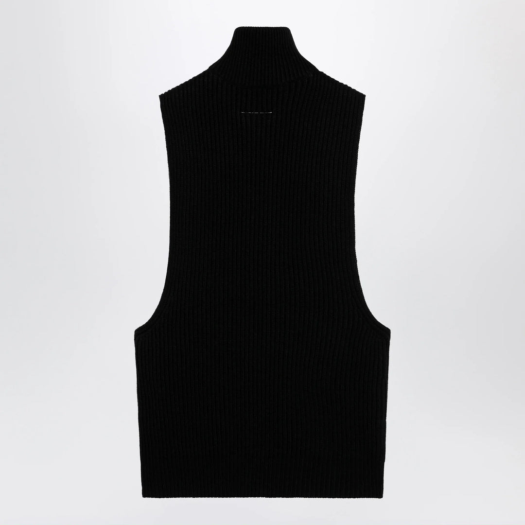 MM6 Maison Margiela - Black wool zip vest Brand Vests M