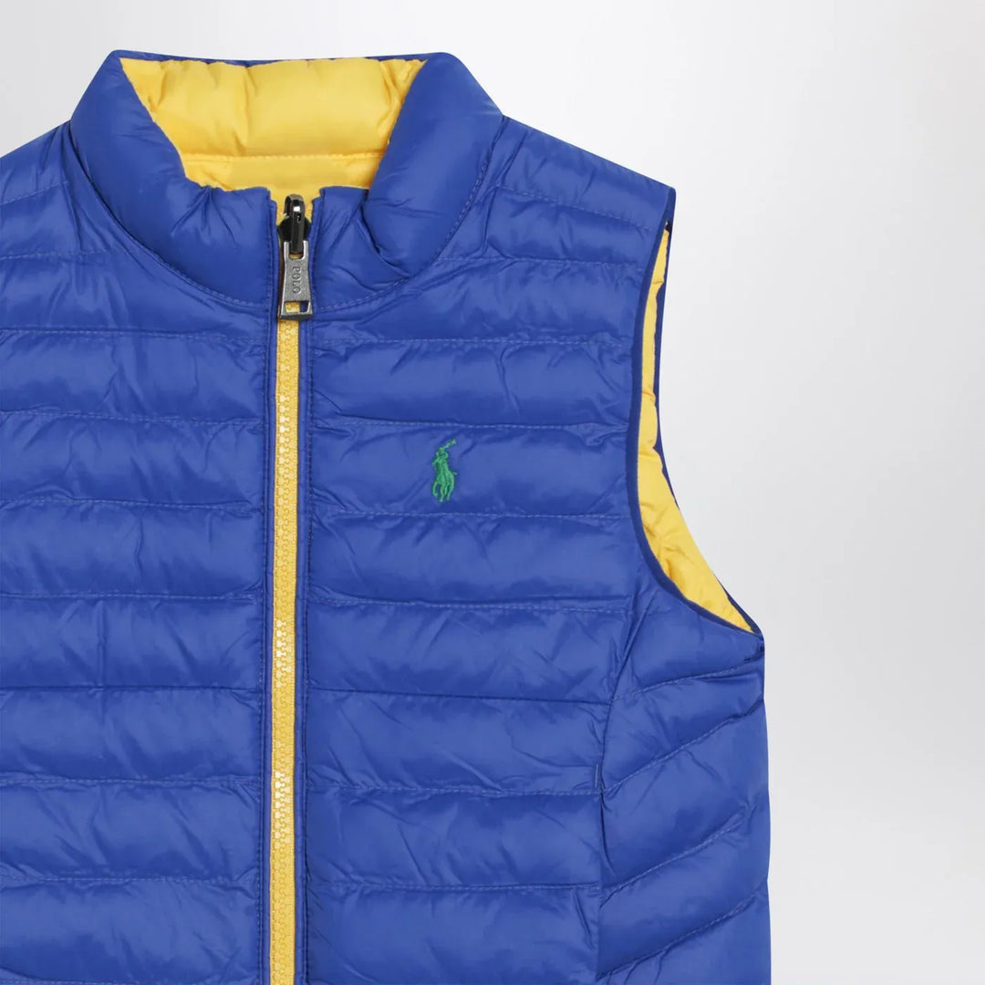 Polo Ralph Lauren - Reversible padded vest in sapphire blue/yellow Brand Vests