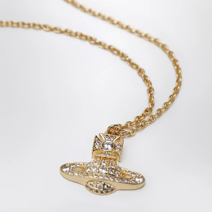 Vivienne Westwood - Orb pendant necklace in gold-tone metal with crystals Brand U