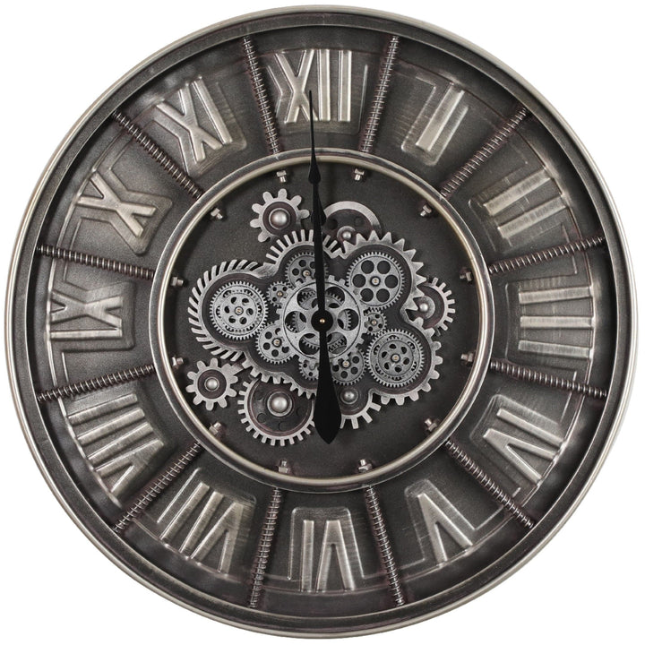 Chilli Wall Clock Romanov Round Industrial Age Wall Clock Grey Brand