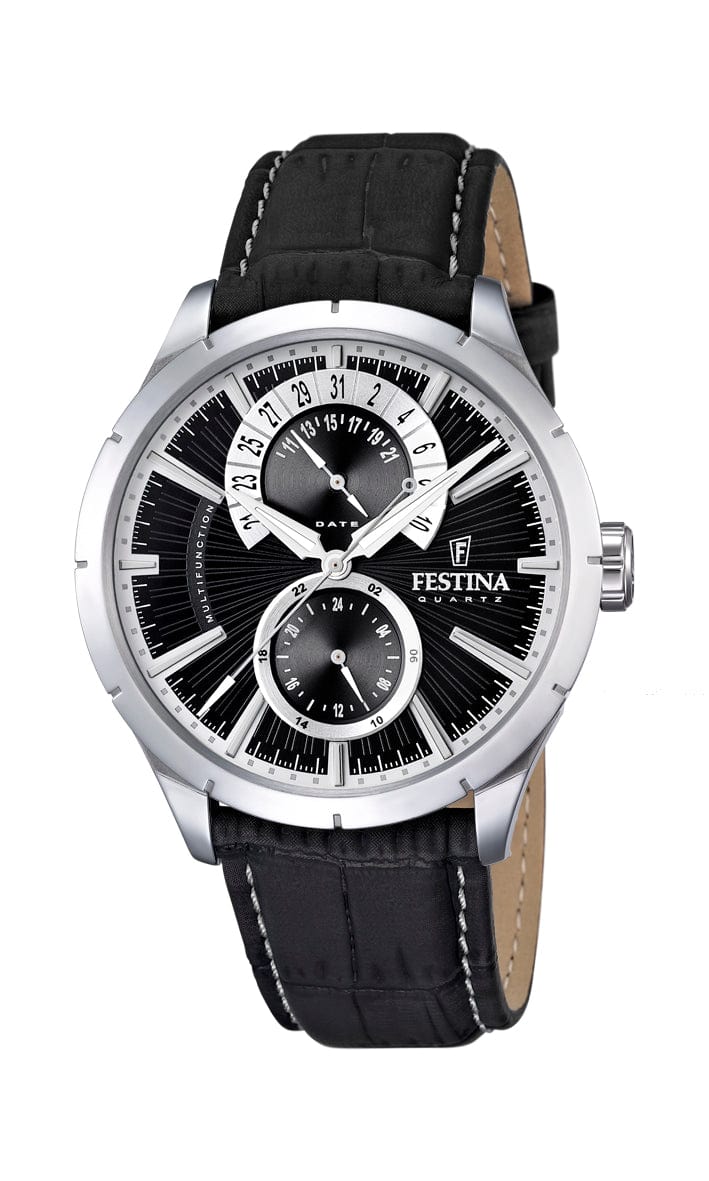 Festina Watch Festina Retro Black Watch Brand