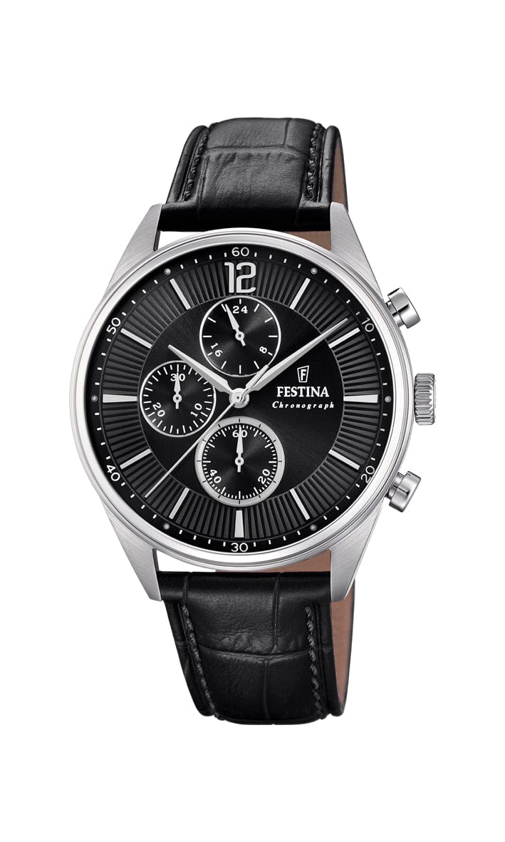 Festina Watch Festina Timeless Chrono Black Watch Brand