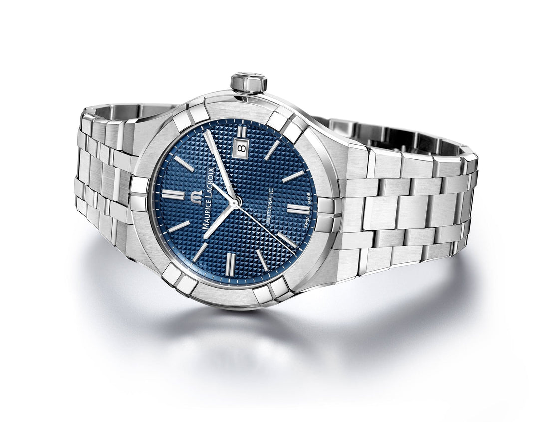 Maurice Lacroix Watch Maurice Lacroix AIKON Automatic 39mm Blue Watch Maurice Lacroix AIKON Automatic 39mm Blue Authentic Watch I Swiss Made Brand