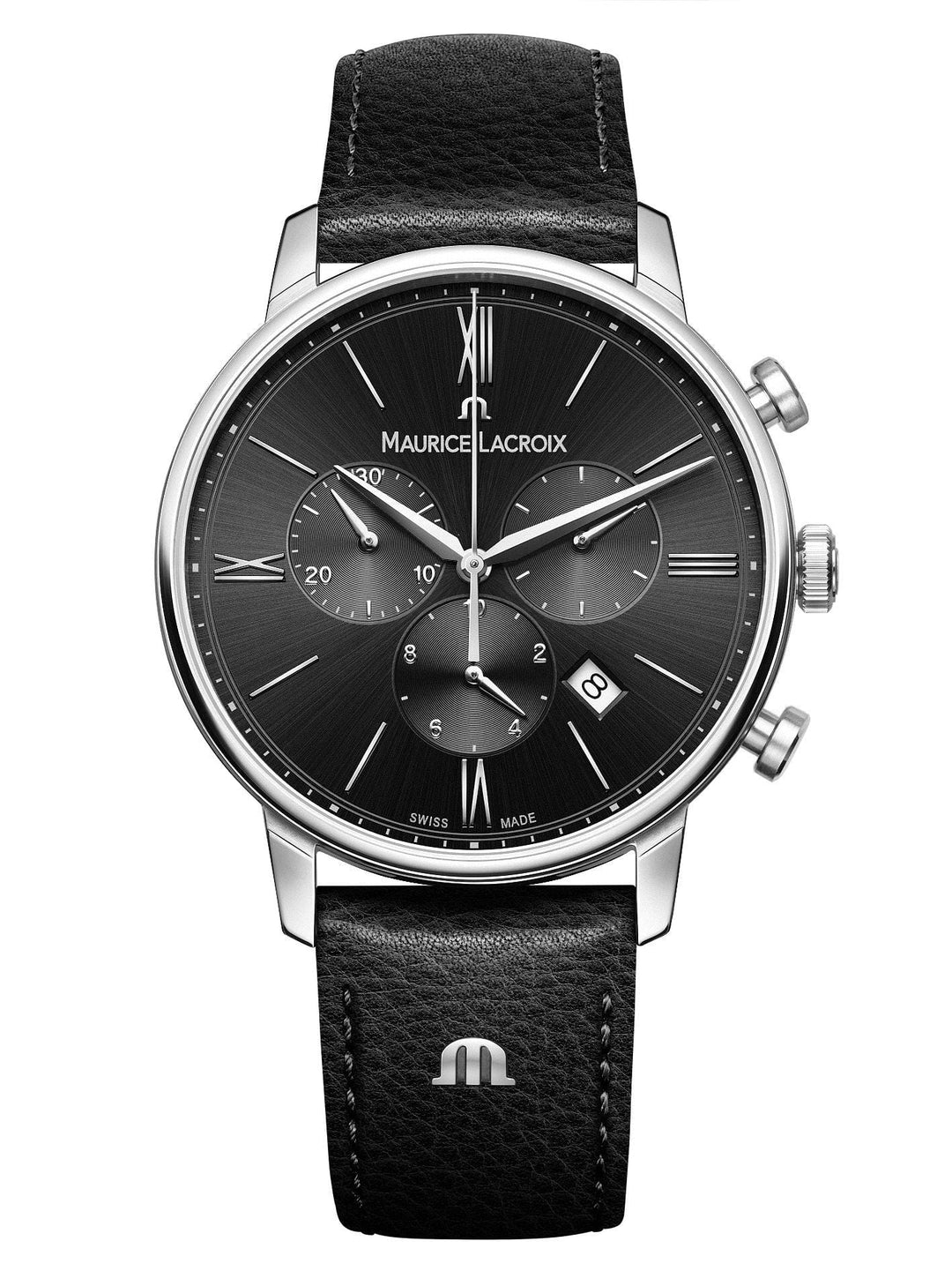 Maurice Lacroix Watch Maurice Lacroix ELIROS Chronograph Watch 40mm Black Strap Maurice Lacroix ELIROS Chronograph Watch 40mm Brown Strap Free Shipping Brand