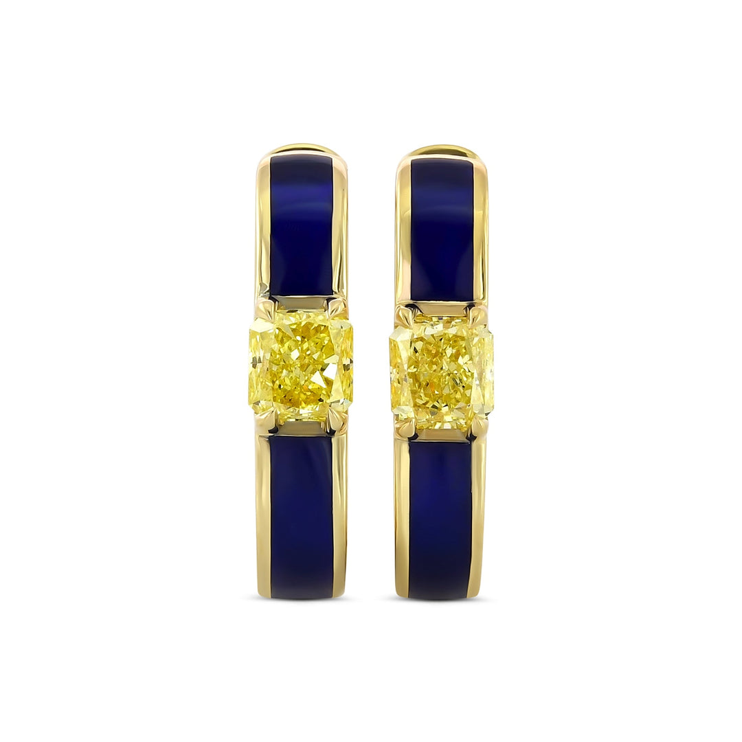 Round Brillant Hoop Earrings