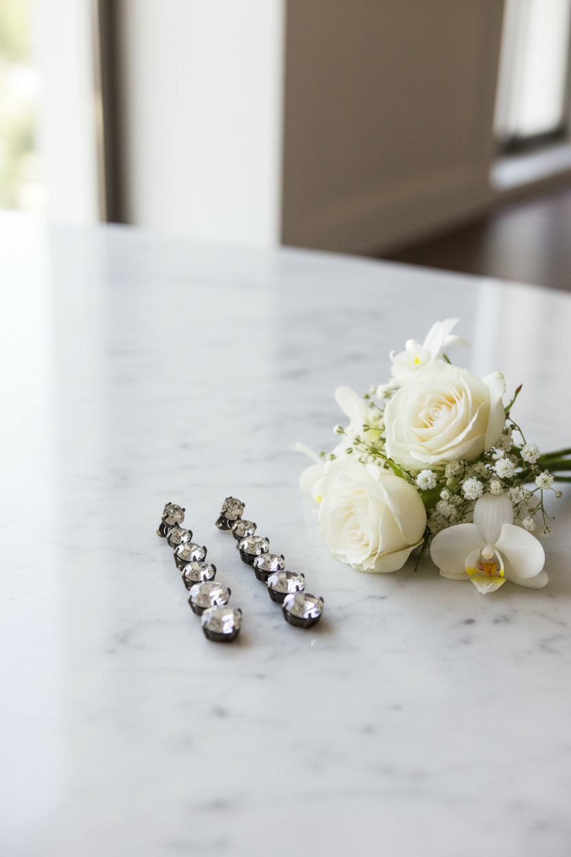 Lucea Earrings – Marble &amp; Flowers