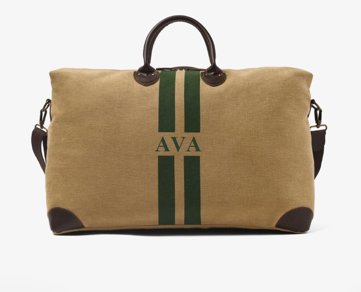 Harvard College Travel Bag - Beige/Green