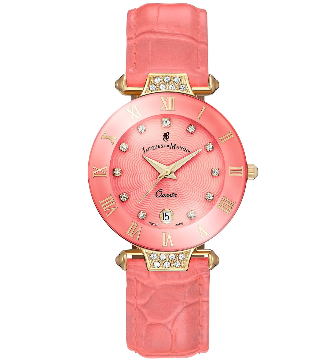 Jacques du Manoir Watch Jacques du Manoir Coupole Fashion 33mm Women's Salmon Watch Brand