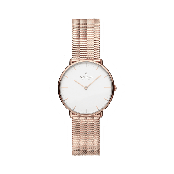 Nordgreen Watch Nordgreen Women's Native 28mm Women's Rose Gold Dress Watch Brand